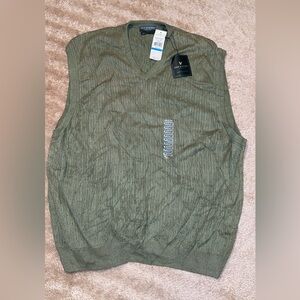 Lyle & Scott Khaki Sweater Vest